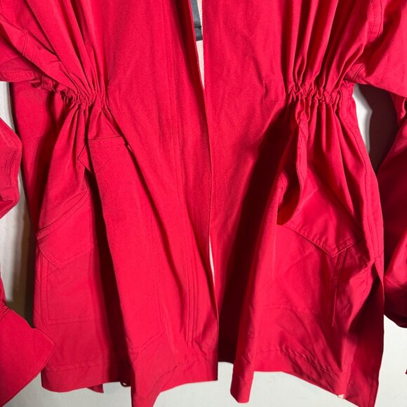 Fabletics x Madelaine Petsch Giana Full Zip Rain Jacket Womens Small Red Outdoor - Picture 7 of 13